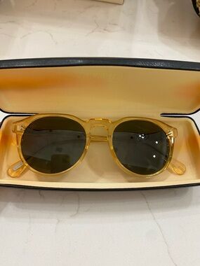 RAEN Yellow Translucent Frame Sunglasses with cool Lenses